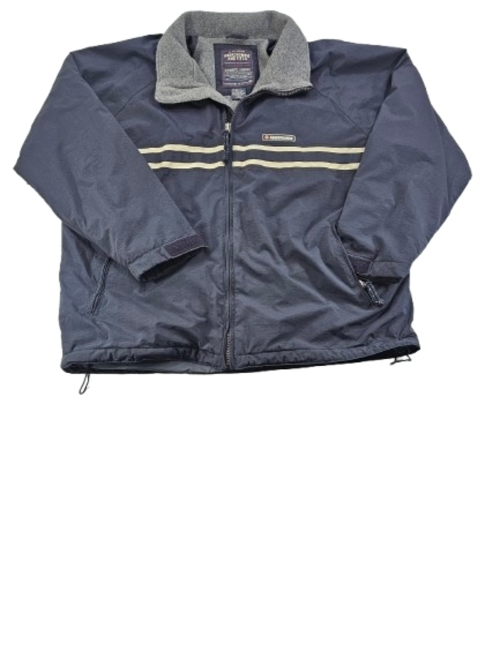 Vintage Abercrombie and Fitch Jacket Men's XL Full Zip Fleece Lined PVC Ski Coat